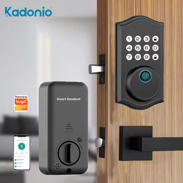 Kadonio China Factory Exterior Electric Fingerprint Key Card Mechanical Main Door Digital locks Smart For Homes