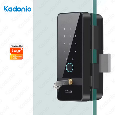 Kadonio Mortise Door Lock Glass With Cylinders And Hook, Smart Glass Lock, Double Hook Sliding Door Lock