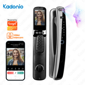 Kadonio Deadbolt Smart Finger Print Key Card APP Entrance Door Lock Scan Face ID  Access Control System For Smart Lock