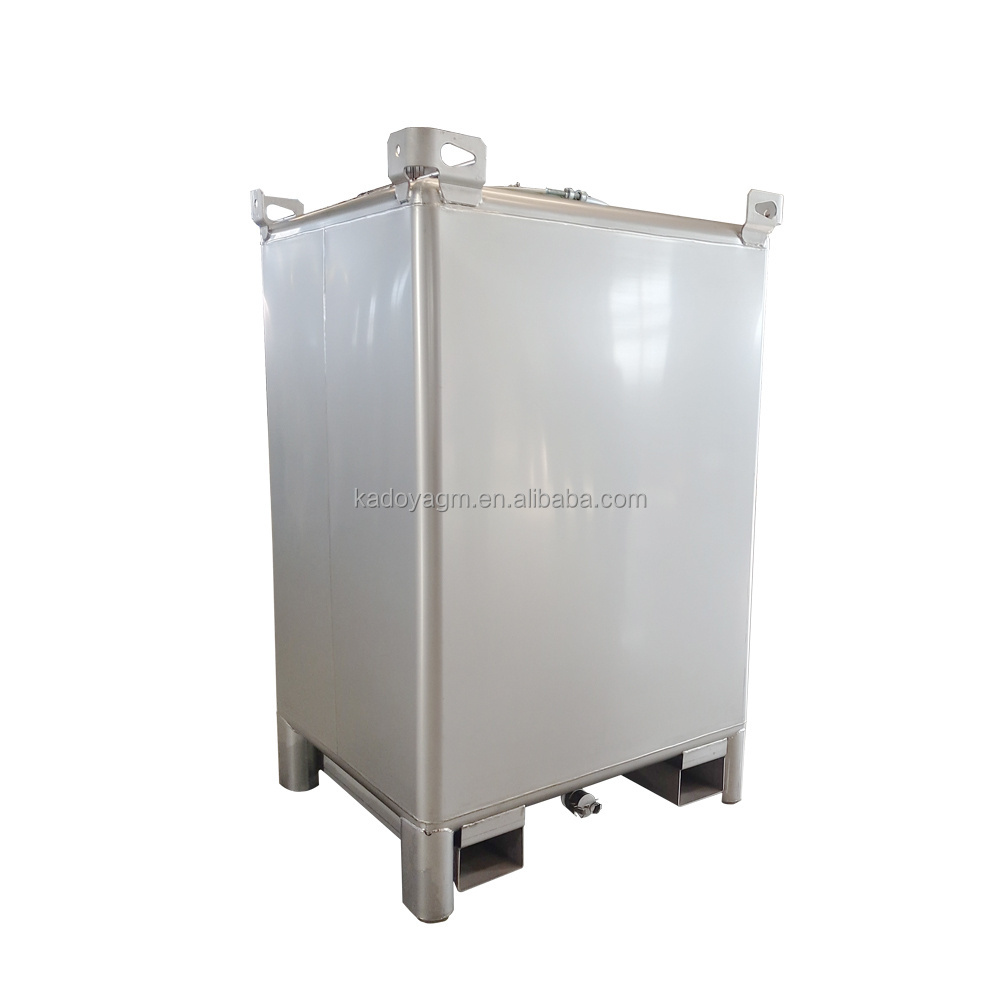 SS304/SS316L 350 Gallon 1300L Chemical Storage Tank Stainless Steel IBC Tank With UN Certificate