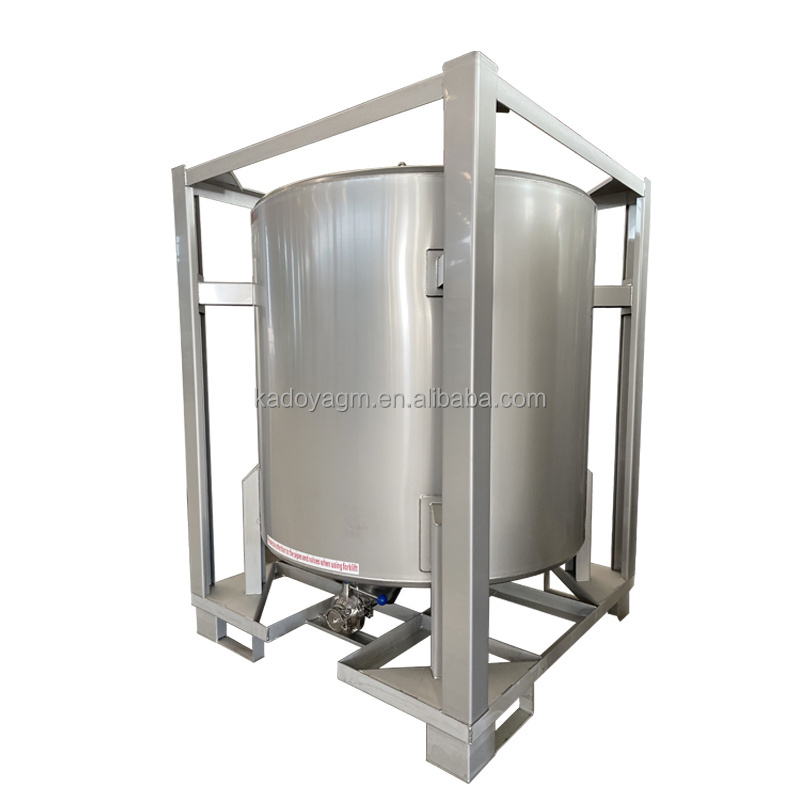 Customized 1000L Stainless Steel Electrolyte Storage Tank Acid Assistant IBC Tank