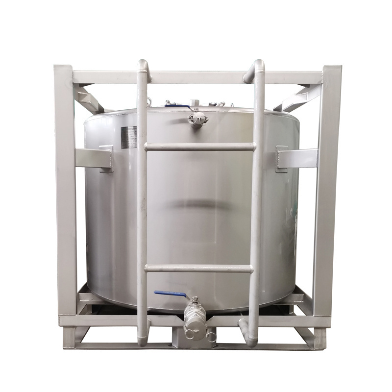 Factory Price 1000L Lithium Battery Electrolyte Tank 316L Stainless Steel Chemical Storage Material Tank