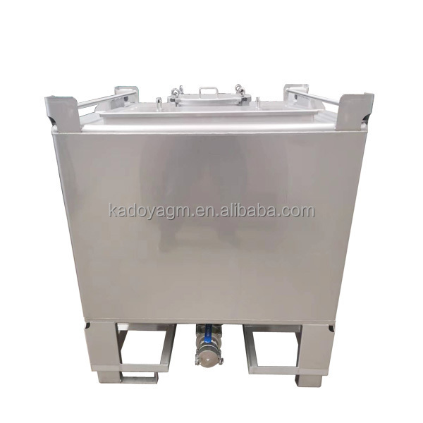 550 Gallon UN Certificate Cone Bottom Stainless Steel Tote Tank Hot Water Storage Tank