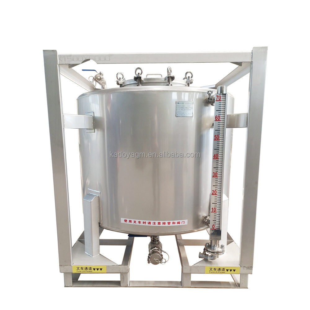 Factory Price 1000L Lithium Battery Electrolyte Tank 316L Stainless Steel Chemical Storage Material Tank