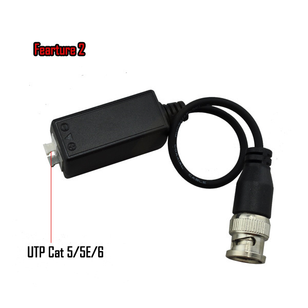 Passive/Active UTP Video/Audio Balun Transfer 1ch passive  HD UTP video balun, video transmission via UTP CAT5 cable