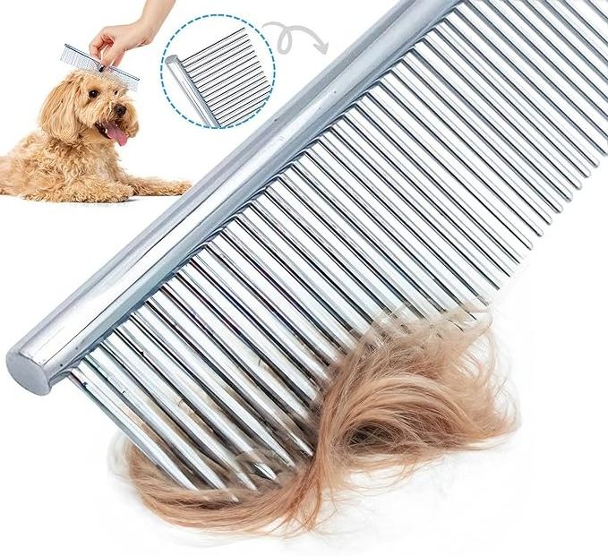 Pet products stainless steel color comb beauty comb