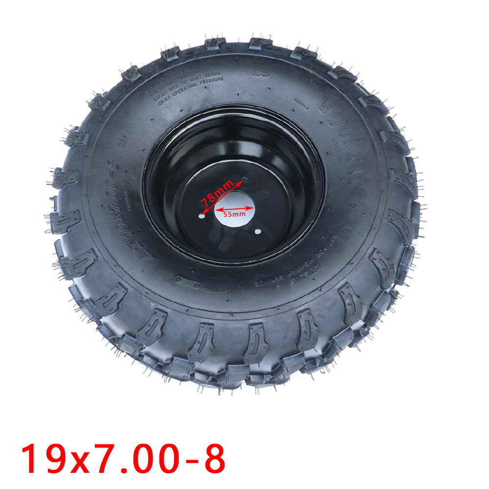 8-Inch Tire 19*7-8 18X9.5-8 Inch Vacuum Tire Wheel Hub for Buggy Quad Bike 50cc 110cc 150cc 200cc Cargo ATV Go kart