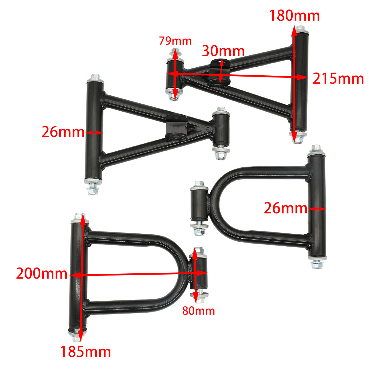 1Set 215/290mm Front Suspension Swing Arm Upper/Lower of DIY 50cc 90cc 110cc 125cc ATV 4 Wheels Quad Bike Buggy Go Kart Parts