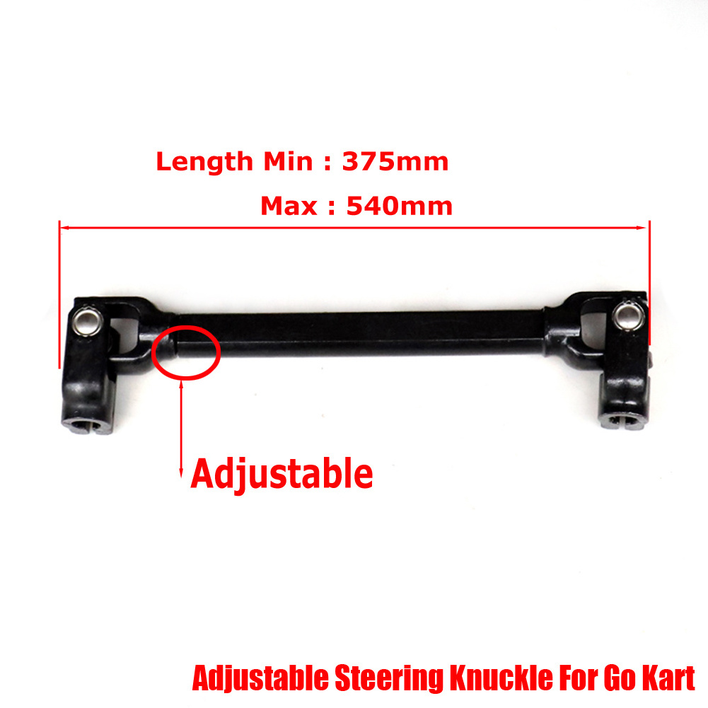 375mm 540mm Power Adjustable Steering Knuckle Gear Shaft Rack Pinion Go Kart chinese ATV Quad Golf Cart 4 wheel spare parts