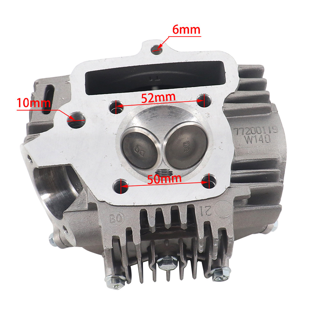 140cc Motorcycle Cylinder Head For 55mm Bore Lifan 1P55FMJ LF 140 Horizontal Kick Starter Engines Dirt Pit Bike Parts