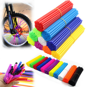 36Pcs Bike Motorcycle Wheel Spoked Protector Skin Covers Pipe For Motocross Bicycle Bike Cool Accessories 9 Colors 24CM/17CM