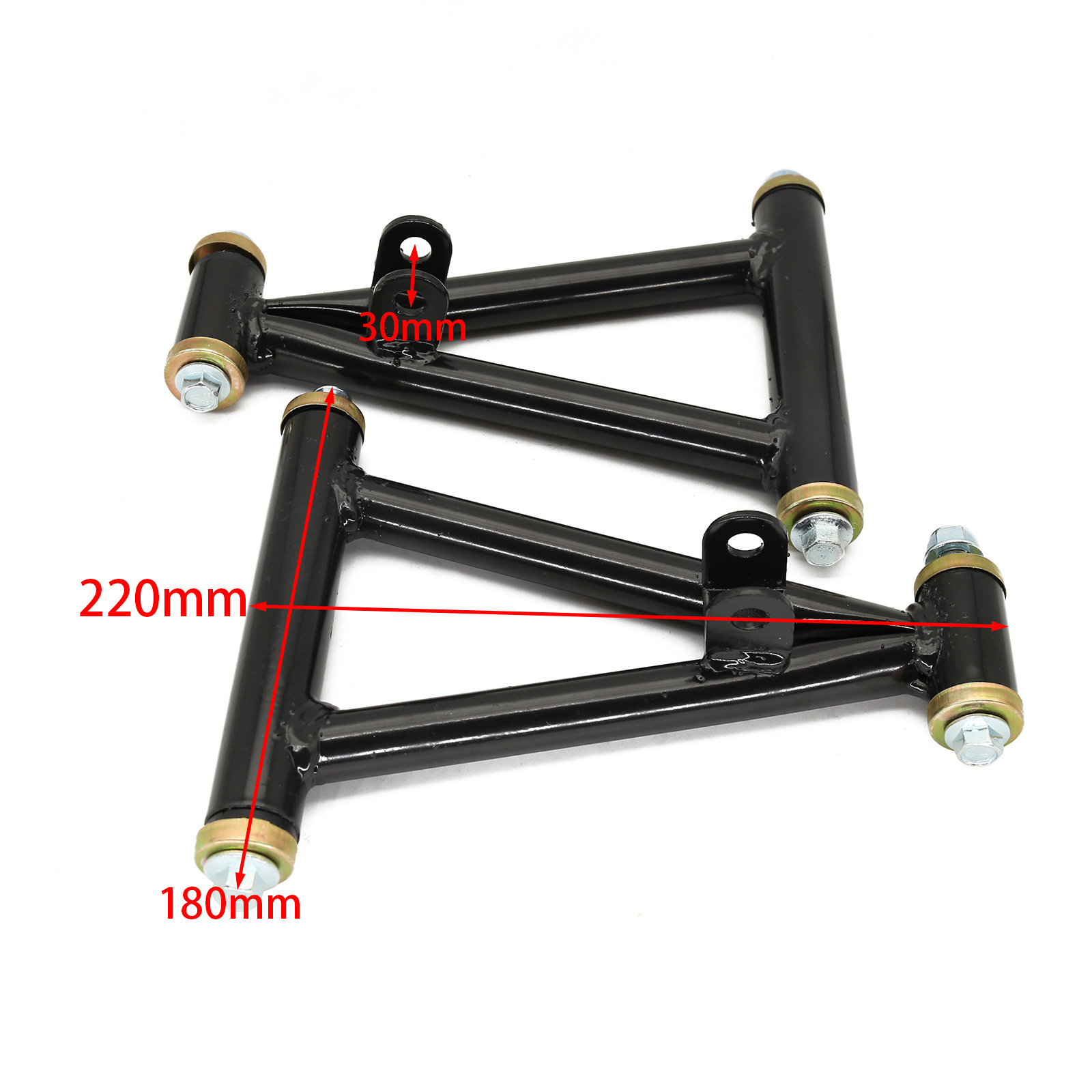 Suspension Swingarm Upper/Lower A-Arm Steering Strut Knuckle Spindle with 3 Hole Wheel Hub For DIY Buggy Electric ATV Quad Part