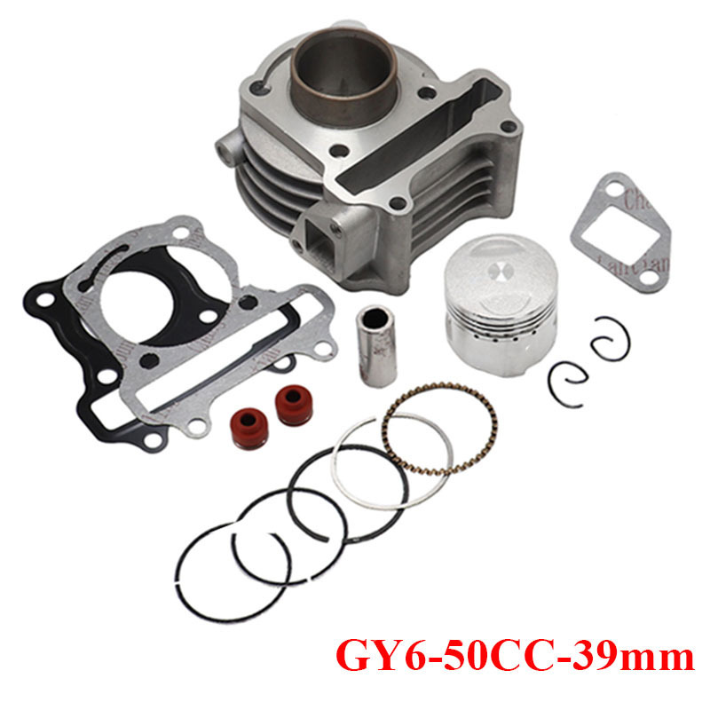 GY6 49cc 50cc Chinese Scooter engine 39mm Cylinder Kit With Piston Kit 4T 139QMB 139QMA JONWAY JMSTAR ZNEN Roketa Moped