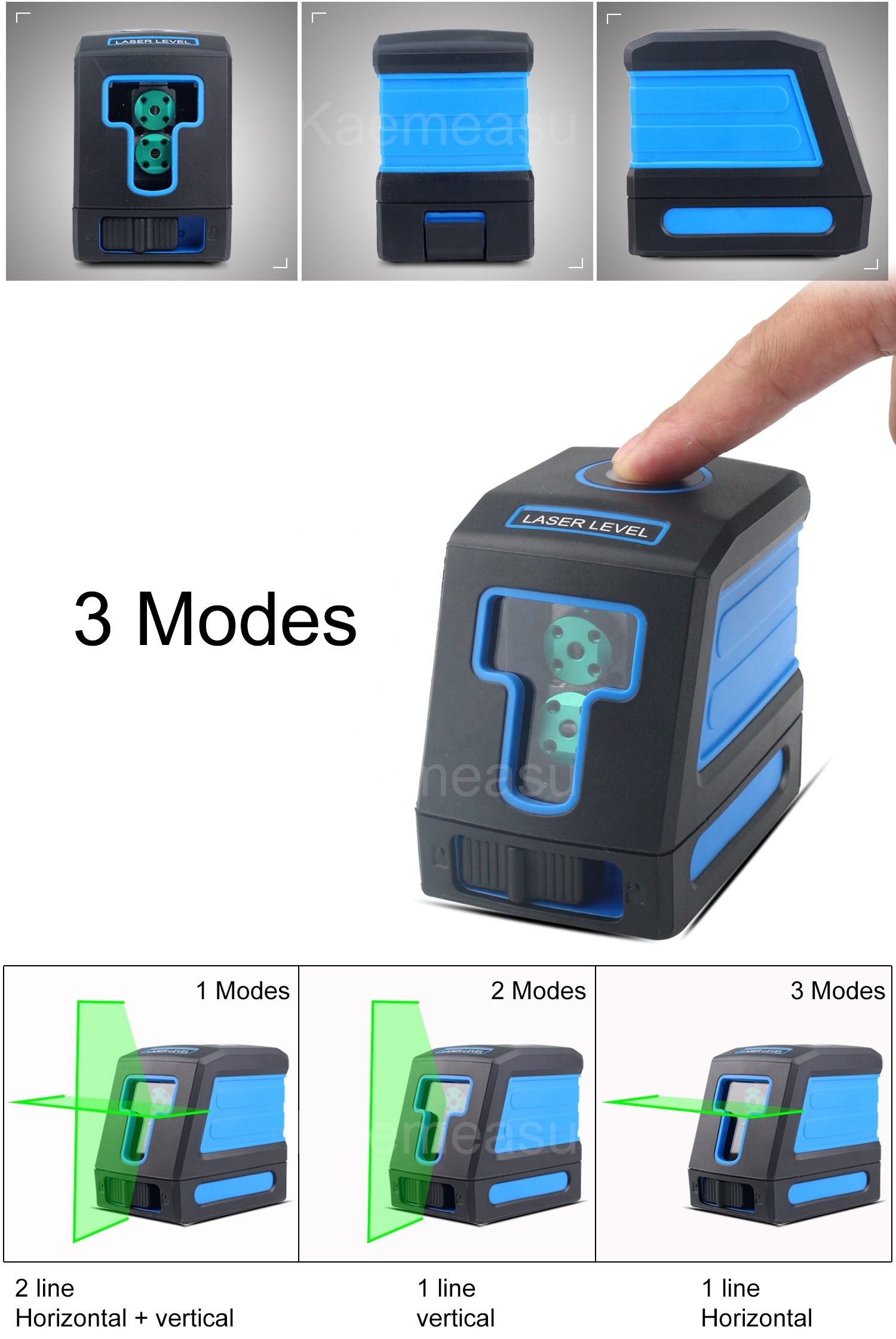 Laser Level Green Beam Laser Cross 2 Line Self Leveling Laser Level