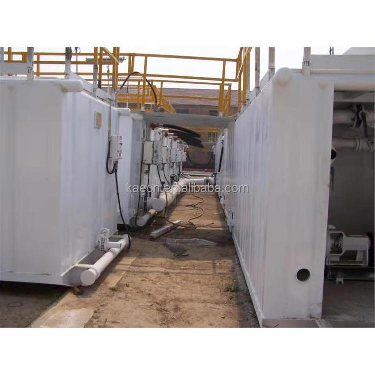 Low pressure mud system drilling mud tanks