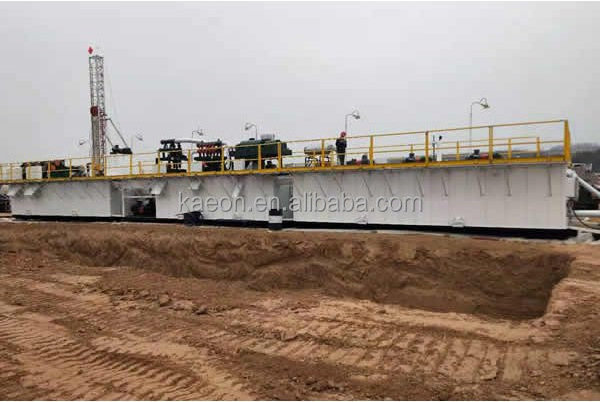 Low pressure mud system drilling mud tanks