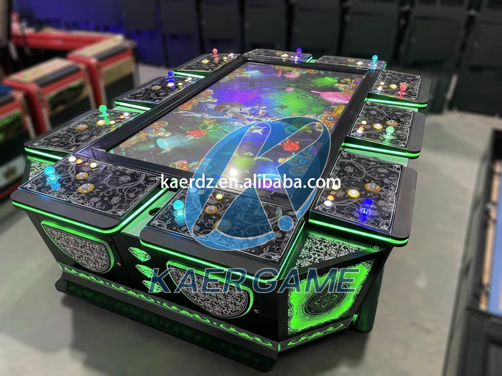 USA Deluxe Arcade Fish Game Table 10 Player Machine 86'' Ocean King 3 Plus Mermaid Legends