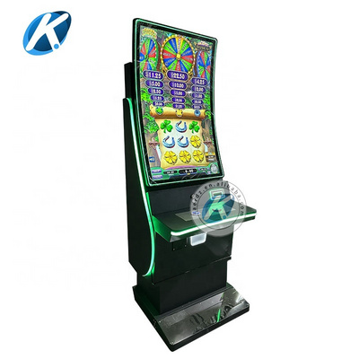 Customized Skill Game Machine 43 Inch Curved Touch Screen Vertical Arcade Cabinet Power Link