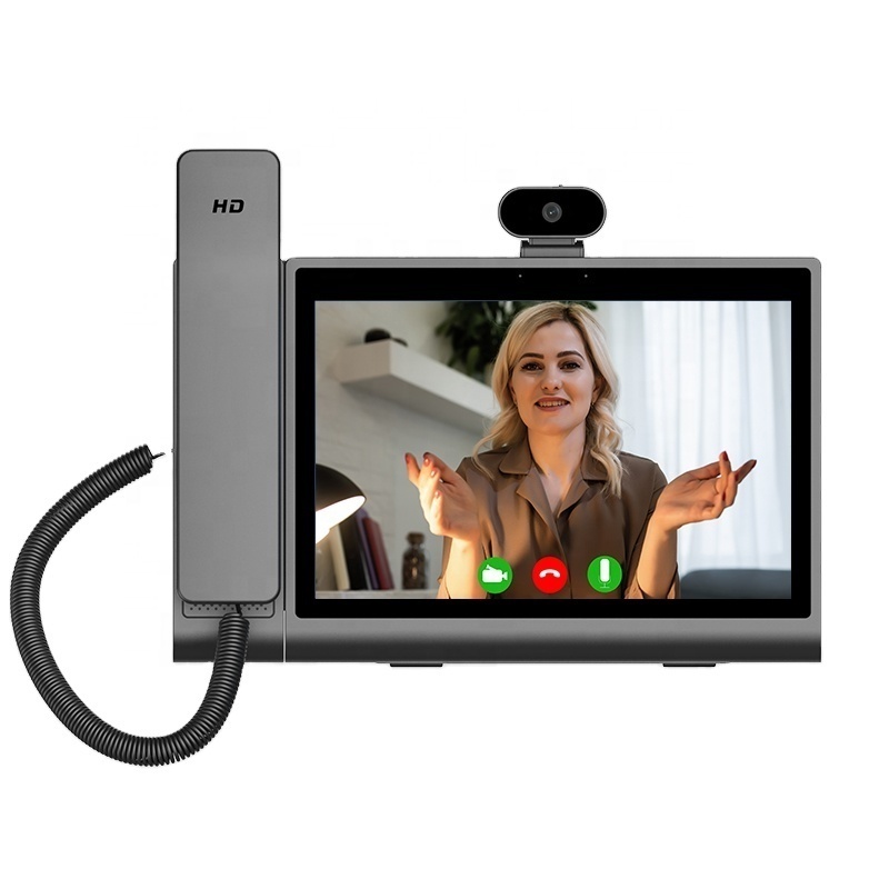 AI Control Terminal HD Removable Camera Voice Wireless Desktop Android Phone Wifi BT PSTN SIP Telephone