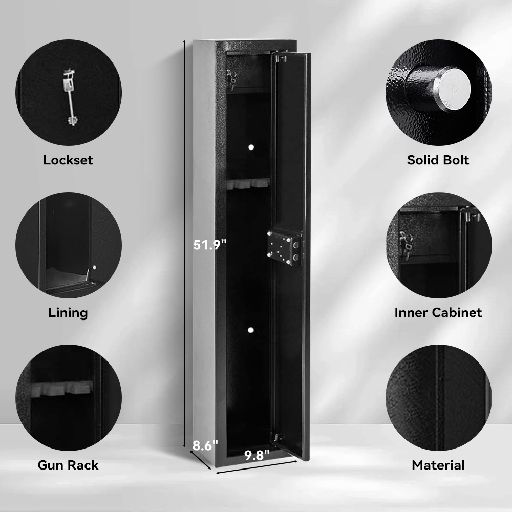 Chinese Customization Gun Storage Safes Wholesale Metal Gun Cabinets Treadlock Gun Safe Nightstand