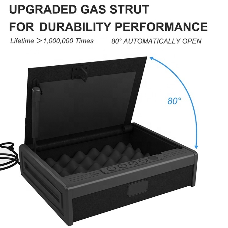 Quick Access Multiple Gun Safe Box with Semiconductor Biometric Lock For Cars