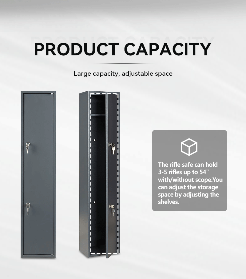 OEM/ODM Caja Fuerte Para Armas Steel Wholesale Gun Cabinet Treadlock Gun Safe Box