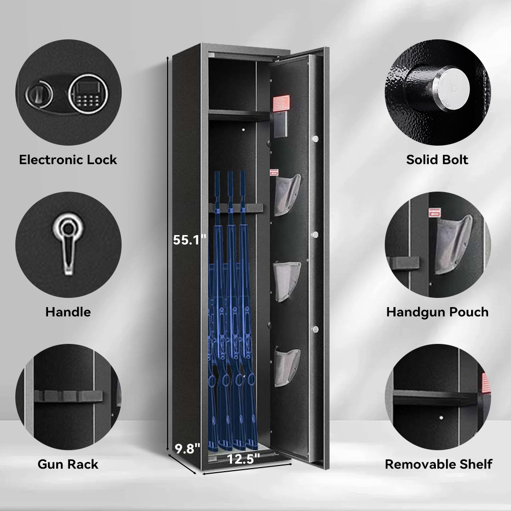 Kaer Caja Fuerte Para Armas Largas Metal Gun Vault Chinese Gun Safe Wholesale Electronic Gun Locker