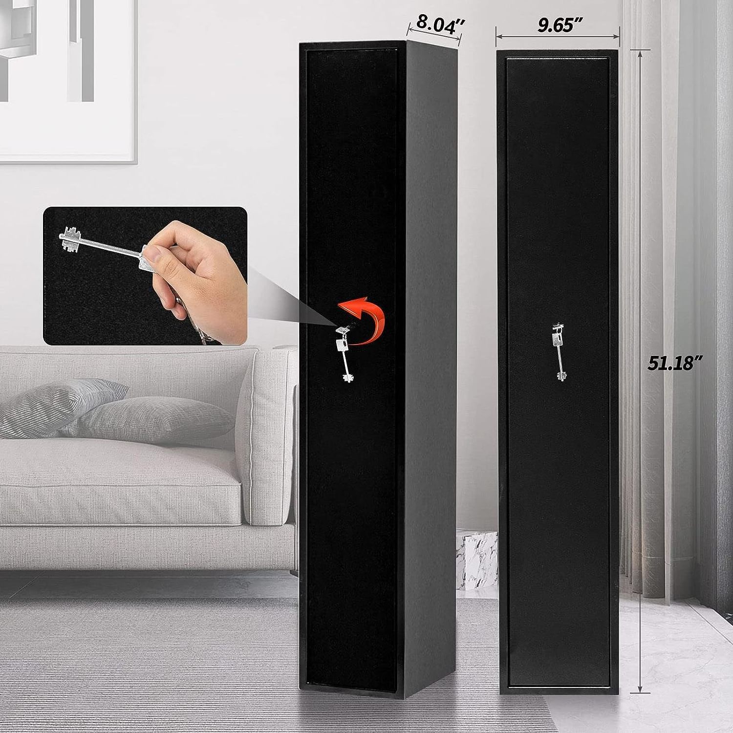 Wholesale Modern Gun Safes Cabinet Gun Safe Furniture Steel High Quality Treadlock Gun Safe With Key