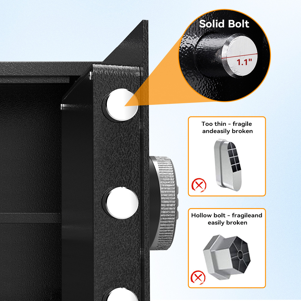 Safe Deposit Box Money Storage Electronic Safe Locker Home Anti-Theft Metal Safe Box With Key Lock