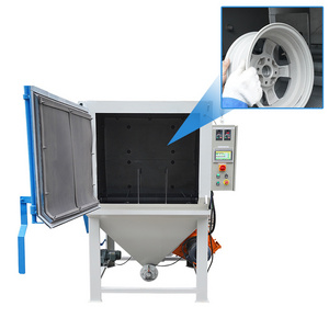 Airless steel wheel shot blasting machine with turbine