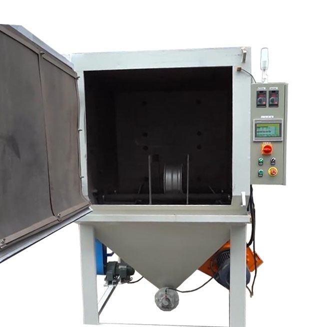 Automatic alloy wheels shot blasting machine