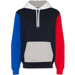 Wholesale high quality color sleeve different hoodie Custom cotton mens hoodie