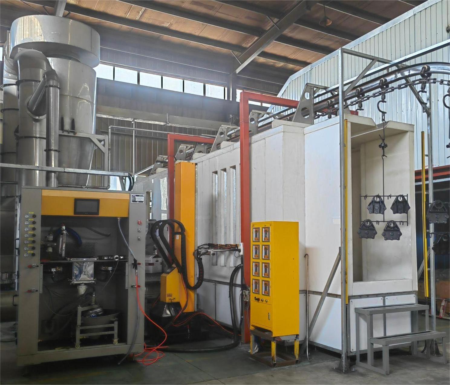 Fast Color Change Automatic Powder Coating Booth in Powder Spraying Line