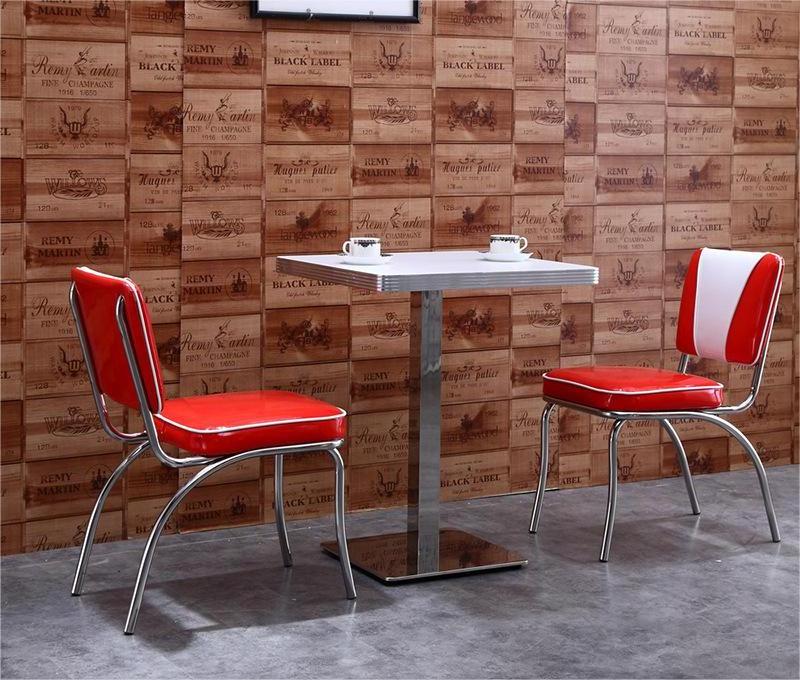 Hot sale American 1950s retro style restaurant dining sets cafe sets dining table chairs