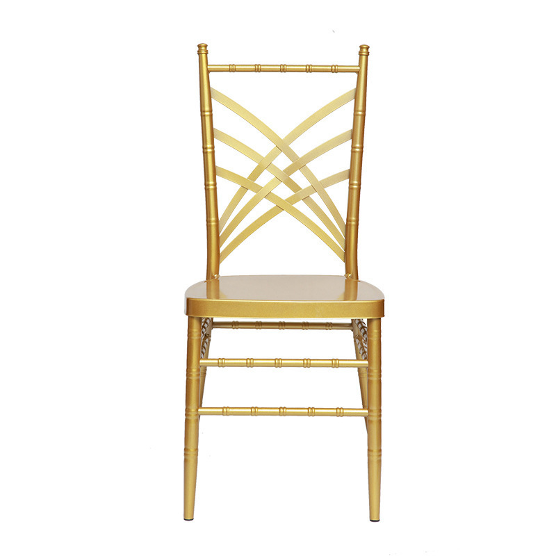 Factory production and wholesale golden silver luxury hotel weeding chair luxury restaurant bamboo chair aluminum banquet chair