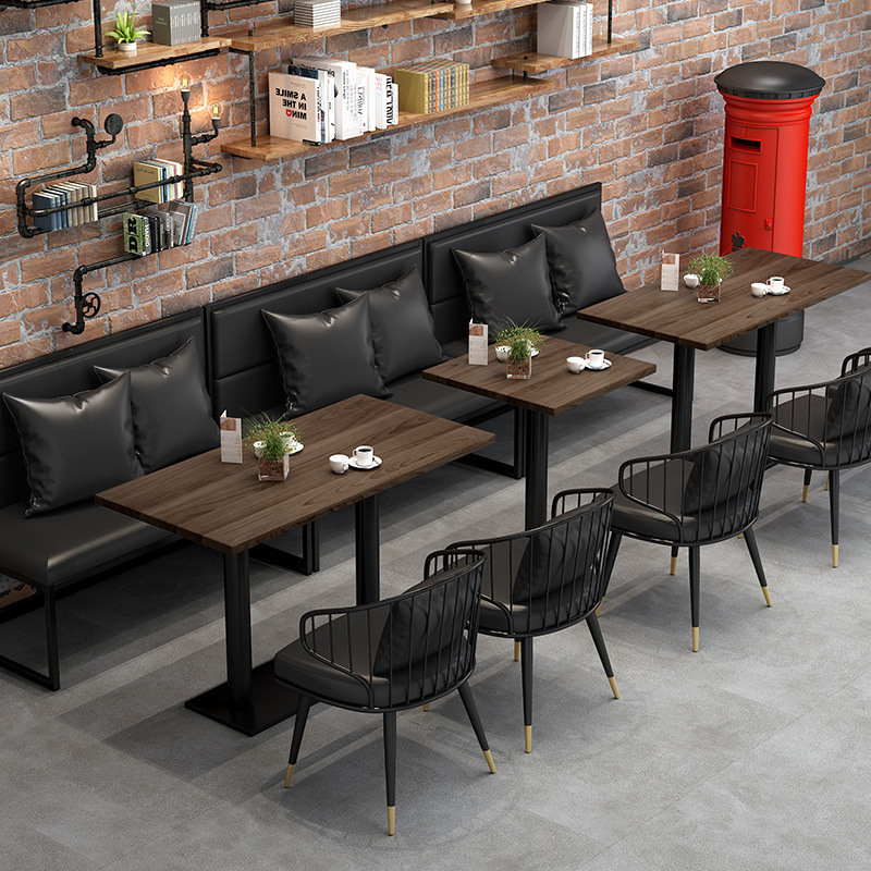 Hot selling Restaurant simple leisure dining table chair sofa combination Coffee Shop Bar furniture