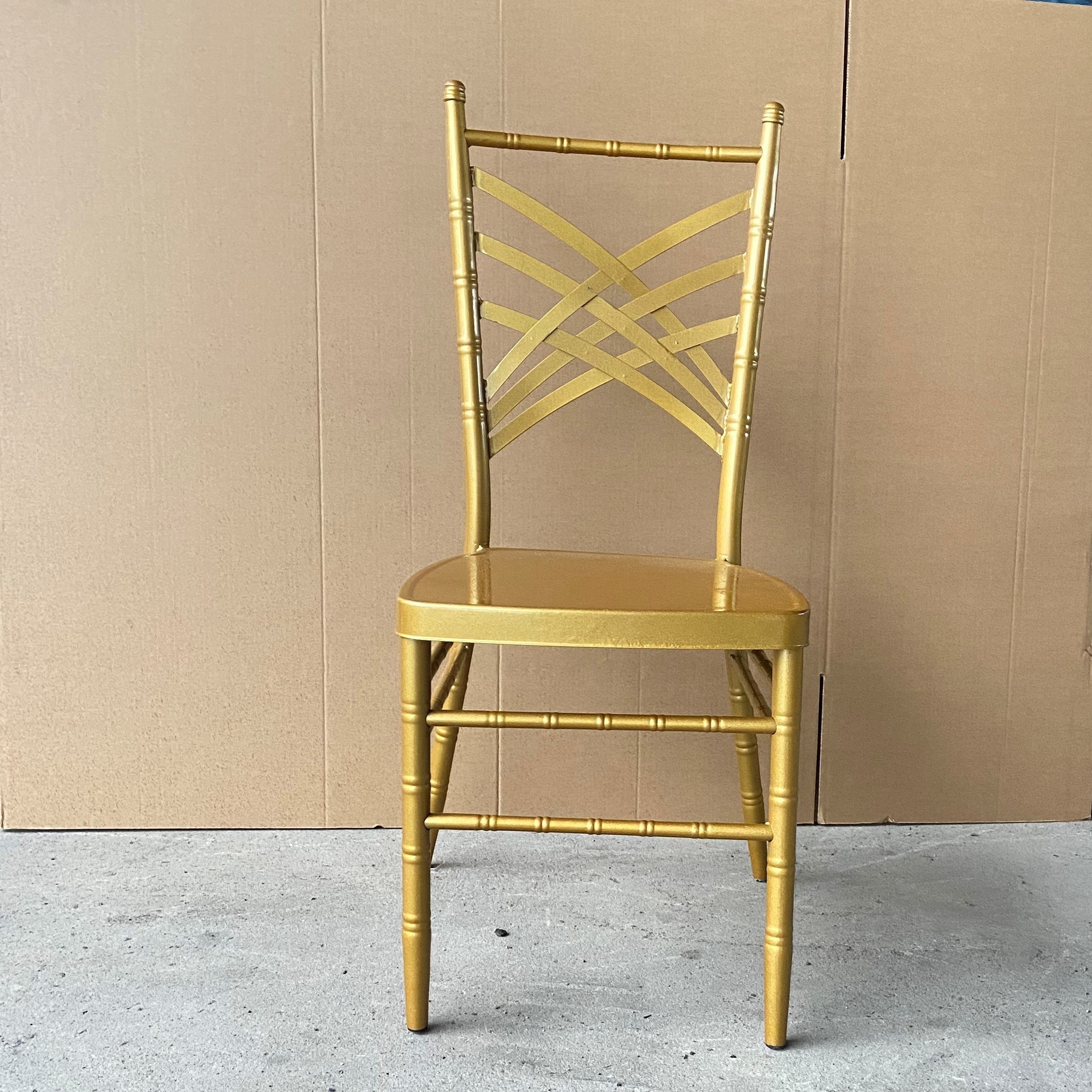 Factory production and wholesale golden silver luxury hotel weeding chair luxury restaurant bamboo chair aluminum banquet chair