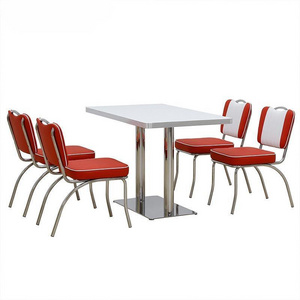 Hot sale American 1950s retro style restaurant dining sets cafe sets dining table chairs