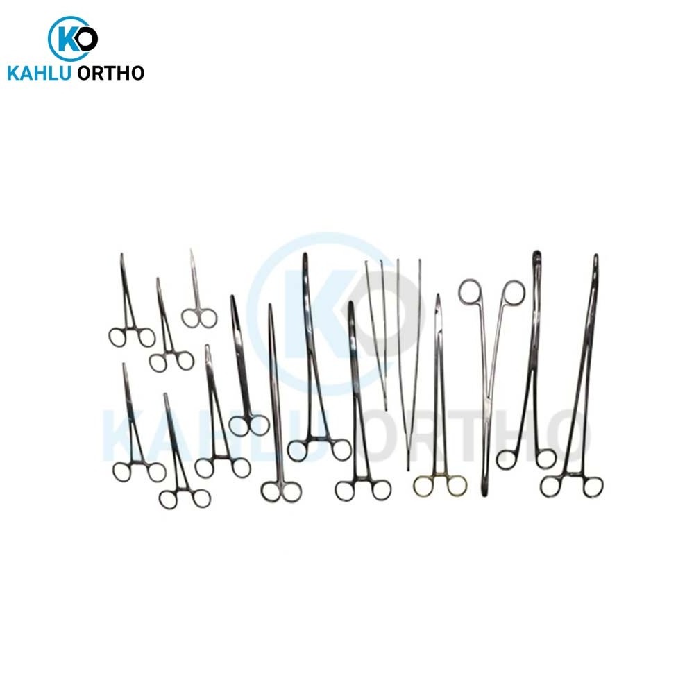 2024 Abdominal Surgery Essential Instrument Kit Set Basis of Surgical Abdomen Equipment By KAHLU ORTHOPEDIC