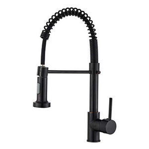 solid taps brass matte black kitchen mixer sink faucet with knurled commercial