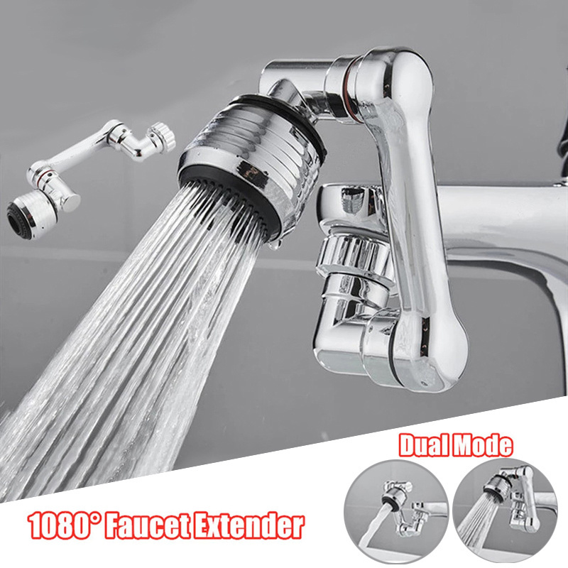 Flexible Swivel Extension Aerator Faucet Extender 1080 Degree Swivel Rotatable Faucet Aerator