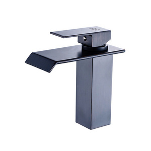 Black Lavatory Faucets for Bathroom Single Hole Water Mixer Tap Bathroom Basin Faucet