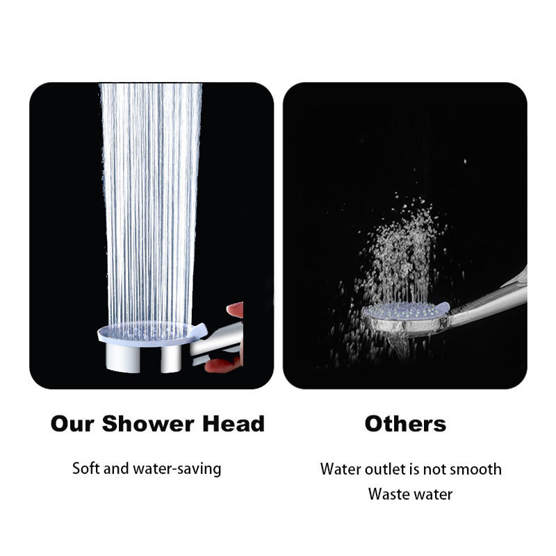 5 Functions Negative Ionic Mineral Stone Filter Water Saving Shower Head