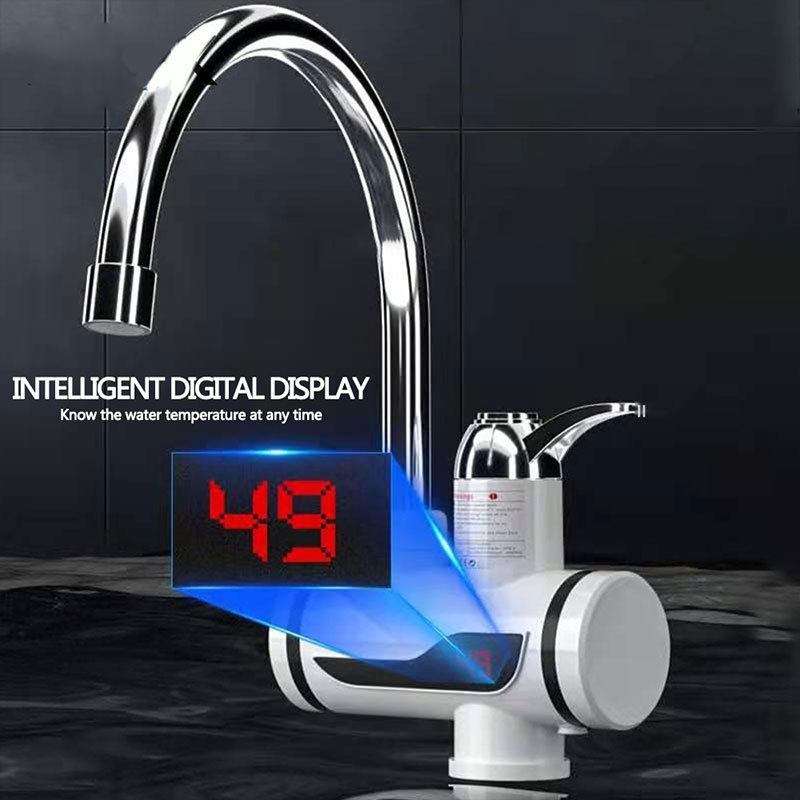 Advanced Technology 3s Instant Tankless Electric Water Heater Tap Kitchen Faucet with Led Temperature Digital Display