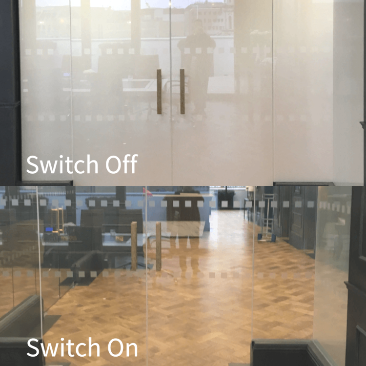 Indoor Window Partition Wall Electronic Switchable PDLC Smart Glass Prices