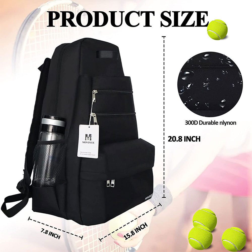 Custom Tennis bags Big Tennis Backpack for Women men Kids Sports,Portable Tennis Rackets Bag with Shoe Compartment