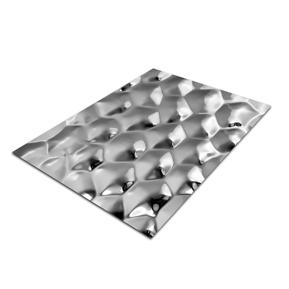 Hot Sale 0.3-3mm 201 304 316 water ripple effect stainless steel stamped sheet for wall ceiling decoration Waterproof Plate