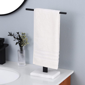 Hot sale bathroom freestanding towel rack stainless steel marble vertical floor Towel bar