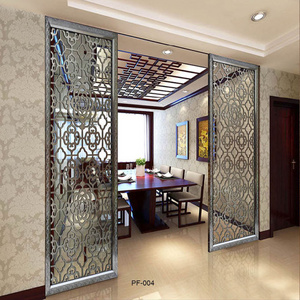 Customized wrought iron modern minimalist screen partition decoration office hotel hollow decoration