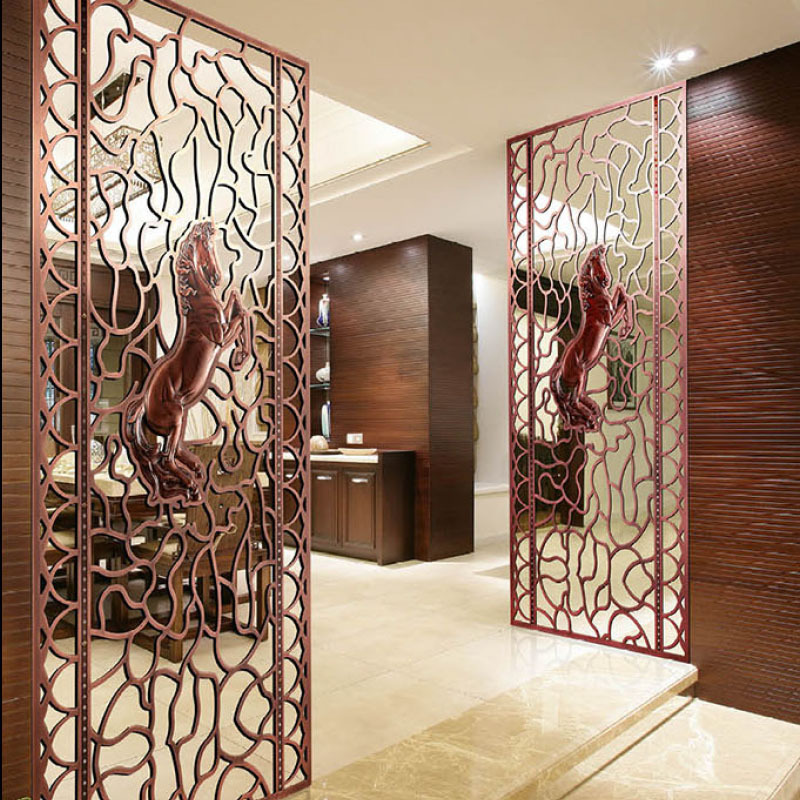 Customized wrought iron modern minimalist screen partition decoration office hotel hollow decoration